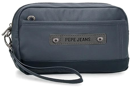 Pepe Jeans Hatfield - Borsa a tracolla e borsa da toilette blu, nero, poliestere, diverse dimensioni, blu, Taglia unica, Borsa a mano