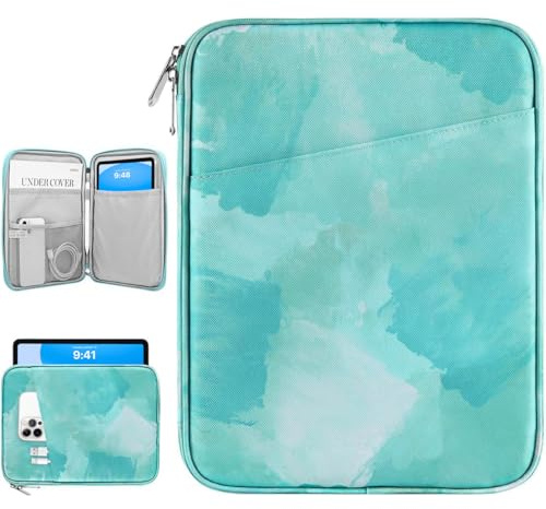 Dadanism 9-11 Tablet Sleeve Tasche für iPad Pro 11 M5/M4, iPad Air 11 M4/M3, iPad (A16) 11, iPad 10. Gen 10,9, iPad 9/8/7. Gen 10,2, iPad Air 5/4 10,9, Galaxy Tab A11+ 11/S10 Lite,Meersalzgrün