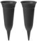 simpa Set of 2 Spiked Grave Flower Vases 26cm in Anthracite Grey. Memorial Vases, Graveside Flower Decoration Holders.