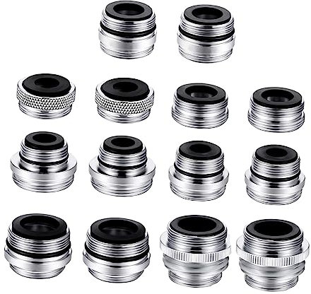 DOITOOL 2sets Adattatore Per Rubinetto in Ottone Adattatore Per Tubo Flessibile Rubinetto Maschio-femmina Set Per Collegamento Filtri Acqua e Tubi Giardino