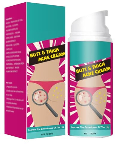 Butt Acne Clearing Spot Tratamiento Crema,Tratamiento de Gluteos Acné,Crema de limpieza para el acné para glúteos y muslos, Para Eliminar El Acné En Los Glúteos