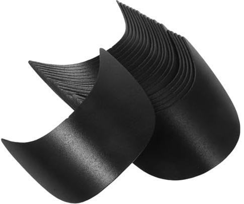 FOMIYES Visera para Gorra de Béisbol Protectora Negra 18.2x8cm 2mm de Material Seguro y Duradero Accesorio Unisex para Actividades al Aire Libre como Ciclismo y Montañismo Pack de 20