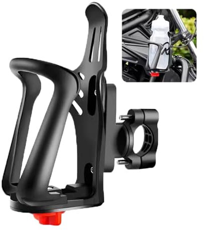 Fleymu Portabidón Bicicleta, Soporte para Botella de Agua ATV para Botellas de Diámetro de 55-75mm, con Herramienta de Tornillo, Soporte para Botella de Agua Ligero para MTB, Bicicleta, Carretera