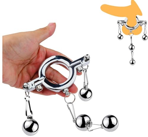 Men's Stainless Steel Weighted Accessory Ring, Workout Accessory-H1UK (4 Balls)