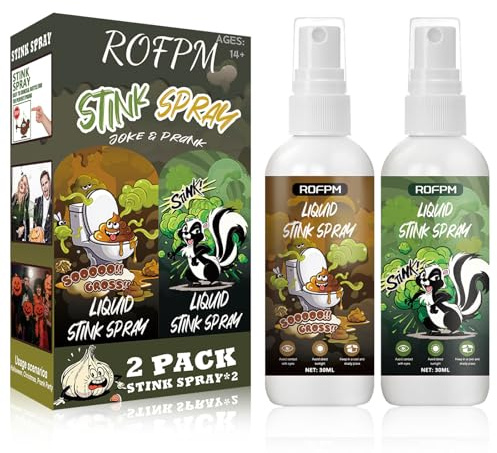 ROFPM 2PCS Spray para Pedos Extrafuerte, Spray Líquido para Pedos, Spray Malodorant Spray de Líquido de Olor de Broma, Spray de Olor de Fiesta de Súper Broma, Juguete de Broma de Olor para Halloween