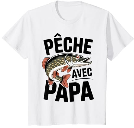 Enfant Pêche avec Papa et Voir Le brochet bondissant T-Shirt