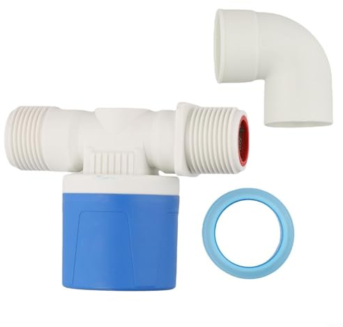 Honseadek Valvola a galleggiante automatica per il controllo del livello dell'acqua, 2,5 cm, con ingresso laterale integrato, in nylon PA66 e struttura in acciaio inox, per serbatoi d'acqua e bestiame