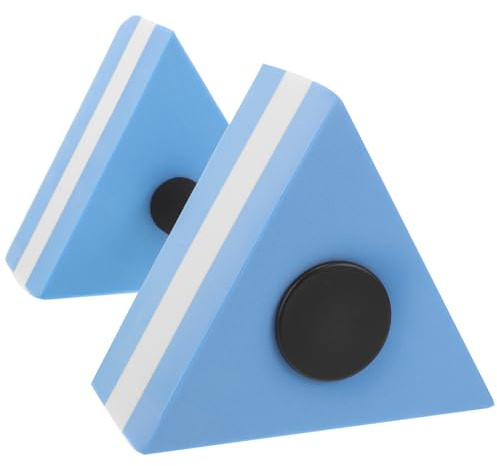 PRETYZOOM Haltères Aquatiques Triangulaires en Mousse EVA Légère Bleu Blanc Bleu Dimensions 150X150X270 MM Haltères pour L'Aquagym et Musculation en Piscine Équipement Portable pour