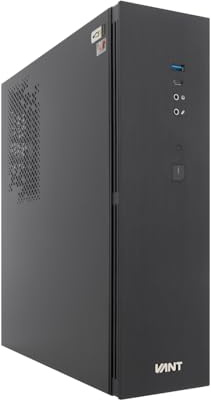 VANT - PC Sobremesa Pure Slim (AMD Ryzen 5-8500G, Gráficos Radeon 740M, 16GB RAM DDR5, 2TB SSD, Windows 11 Pro, WiFi 6 + Bluetooth 5.2) PC Oficina, Negro
