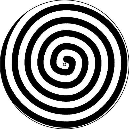 Slipmatta halkmatta repdyna filt för alla 12 LP DJ vinyl skivspelare anpassad grafisk – spiral