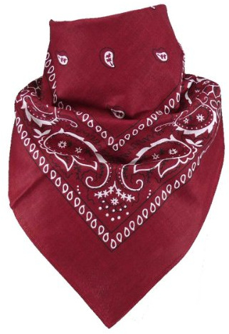 Harrys-Collection Unisex Bandana Bindetuch 100% Baumwolle, weinrot