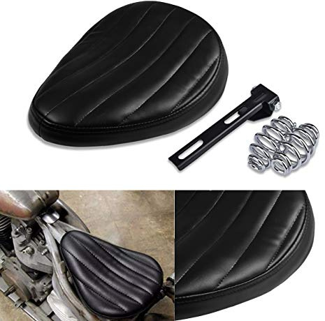 NATGIC Support de selle pour selle de moto Harley - Pour Harley Cruiser Bobber Chopper Harley Honda Yamaha Suzuki Kawasaki - Noir