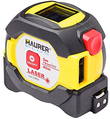 Flexometro Magnetico Con medidor Laser 40 metros Cinta 5 metros x 19 mm.