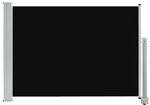 Auvent latéral rétractable de patio 80x300 cm Noir