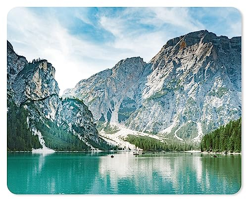 Berge Mauspad Motiv I 24 x 19 cm I Mousepad in Standard-Größe I rutschfest I Urlaub Reise Alpen Landschaft I mit Oberflächenschutz I für Büro und Gaming I dv945