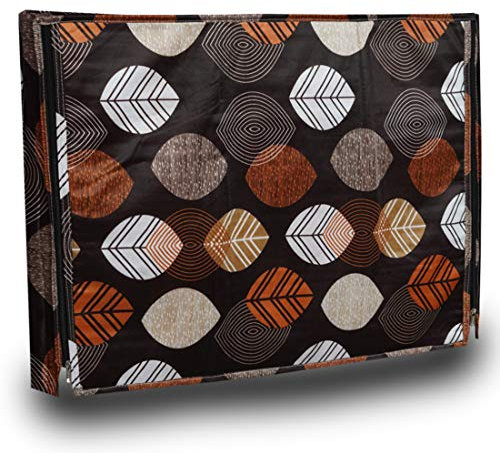 KANUSHI INDUSTRIES® - Copertura per televisore LED/LCD da 32 con chiusura lampo in acciaio inox (tutte le marche e modelli) (VAR-LED-32-COVER) (VAR-LED-32-COVER) (VAR-LED-32-LEAVES-BROWN)