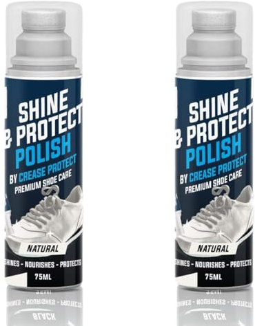 Shine & Protect Polish - Colour Restorer For Sneakers, Canvas & Leather shoes (Neutral/Natural, Pack of 2)