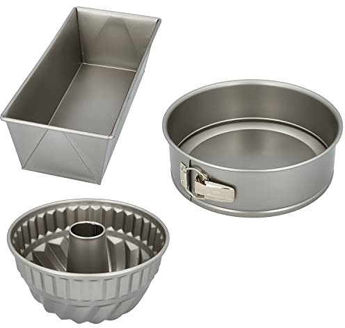 Birkmann, Backformen-Set Bakers Best groß, 3-teilig, bestehend aus Springform, Kastenkuchenform und Gugelhupfform, hochwertige Qualität