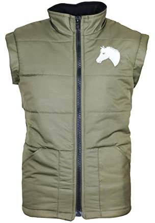 MS-Trachten Kinder Winter Reitweste Winterweste Mia Oliv Grün warm gefüttert (122/128)