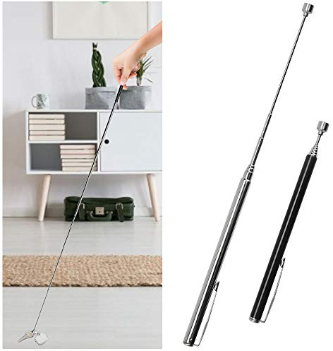 TANCUDER 2 Pièces Outil de Ramassage Magnétique Télescopique, Outil de Ramassage Aimanté Portable Télescopique Magnétique Ramasser Outil Aimant Tige pour Vis, Écrous, Clés, Pinces, Broches
