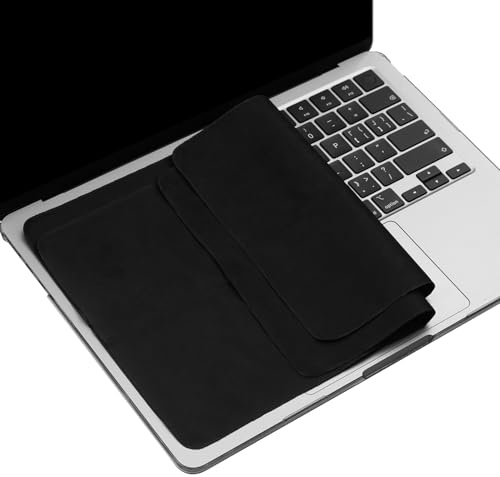 MUBUY-GOL 2 Pack Microfiber Liner Cleaning Cloth 13 with Screen Keyboard Imprint Protection, Laptop Keyboard Protector Compatible with MacBook Neo/Pro/AIR 13 and MacBook Pro 14-Black