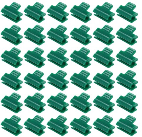 uxcell Abrazaderas de invernadero para tubos de PVC de 7/16 pulgadas, 40 abrazaderas de película de invernadero, clip de barra de red de sombreado, aros de jardín para cubierta de filas, láminas de