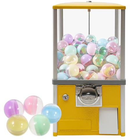 Ostreemaner 21 Máquina Expendedora De Cápsulas, Máquina Comercial De Chicles, Máquina Dispensadora De Caramelos con Premios, para 4.5-5.5cm Cápsulas Redondas Y Bolas Saltarinas,B