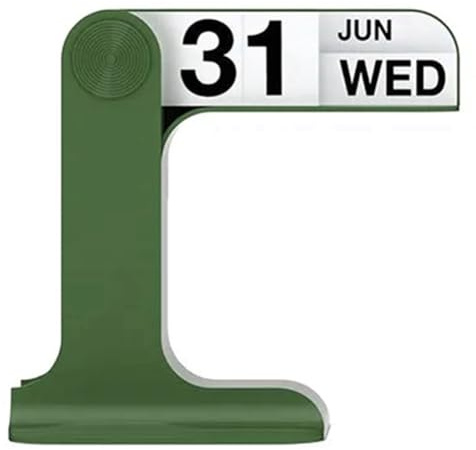 berjalan Calendrier Réversible Calendrier de Bureau Rotatif Artisanat Décoratif Ornaments Décoration pour Pièces de Rechange Accessoires pour, Vert