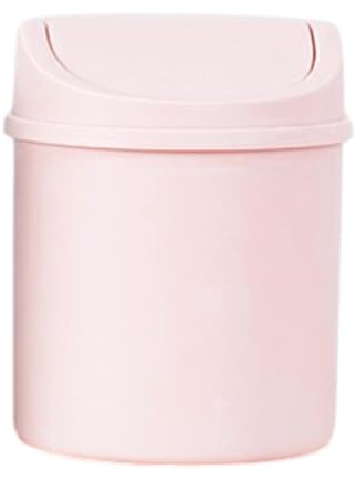 Genérico Papelera Mini De Escritorio,Papelera De Mesa Con Tapa Abatible - Recipiente Antiolores Para Dormitorio Oficina Aseo Habitación