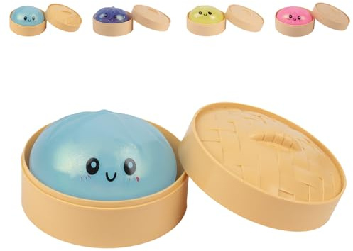 Mystery Dumplings Squishy with Steamer - Squishy Dumpling Mystery Glitter Dumpling Squishies casuali, giocattolo Squishy Dumplings, simpatico giocattolo Dumplings, altri regali a sorpresa per casa e