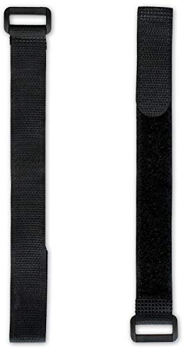 FrogJim 15x Klett Kabelbinder 30 cm - schwarz mit Schnalle - wiederverschließbares Klettband 30cm mit Öse - Nylon KSE3015