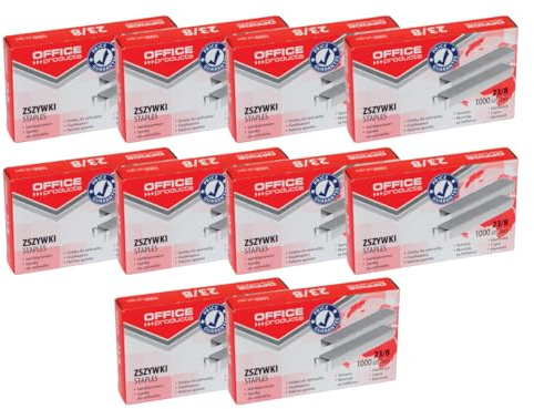 OFFICER PRODUCTS 18072329-19 Häftklamrar 23/8 Silver 10 000 Stycken (10 x 1 000 Stycken) Galvaniserade