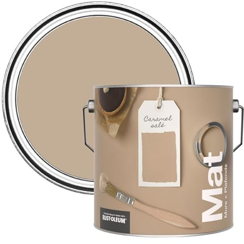 Rust-Oleum Peinture Mate Murs et Plafonds Brune - Caramel Salé 2,5L