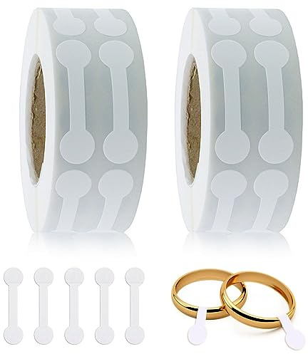 Jewelry Price Tags 1000 Pack Ring Bracelet Label Self Adhesive Round Barbell Display Hang Tag Sticker for Necklace Earring Identification