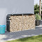 DJEKA Kaminholzregal aus Stahl Holzunterstand Kaminholzregal Aussen Metall Brennholzregal Außen Feuerholzregal Outdoor Verzinkter Stahl-Anthrazit-180 x 45 x 100 cm