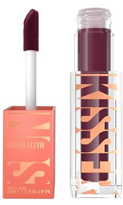 Maybelline New York Sunkisser Matte Haze Blush, Nahtlos mit der Haut verschmelzendes mattes Rouge mit XL Plüsch-Applikator, Farbe 33, Berry Brunch, 4,7 ml