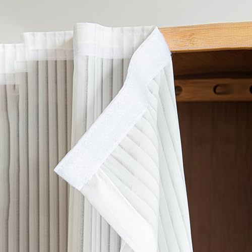 Cortina adhesiva a prueba de polvo para armario, cortinas para zapateros, lavadoras, armarios, cortinas de armario, protección antipolvo, fácil instalación