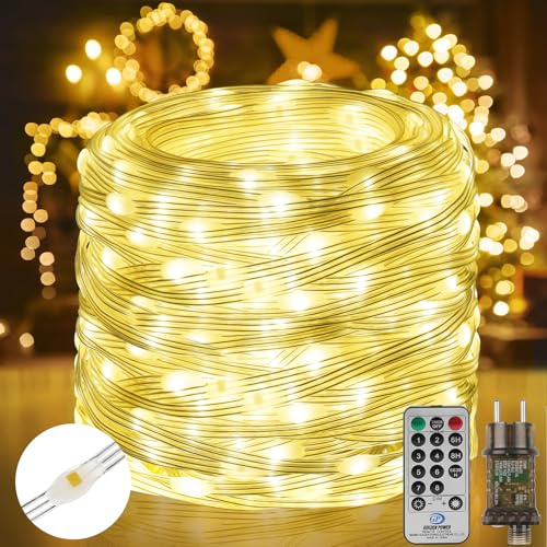 Buudala Cadena de Luces de Navidad, 50M 500 LED Guirnalda luminosas de Interior Exterior, IP67 Luces Arbol Navidad Decoracion, 8 Modos Guirnaldas Luminosas para Fiestas Jardín Patios Bodas