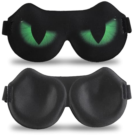 Masque de Nuit Enfant, Masques de Sommeil 3D Avec Sangle Réglable