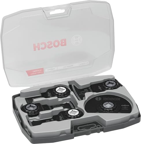 Bosch 7x Set de hojas para madera, 7 unidades (para Madera dura, Tableros recubiertos de plástico, 210 x 120 mm, Professional Accesorios Multiherramienta)