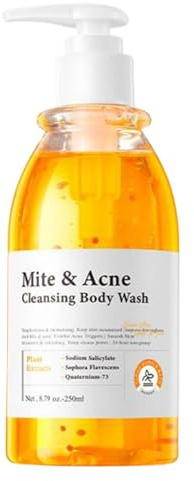 Mîte & Acnê Body Wash, Nourrissant Et Hydratant, 250 Ml, Savon Liquide Hydratant Pour La Peau, Nettoyant é Pour Le Corps, Formule Nettoyante Douce, Pour La Douche Quotidienne, L'heure Du Bain, A