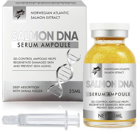 Salmon Collagen Ampoule Serum - Pure Marine Collagen Booster for Face - Age-Defying & Revitalizing Formula for Fine Lines, Dark Spots & Elasticity - Improves Skin Radiance & Hydration