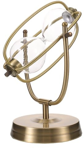 Homoyoyo Reloj de Arena Vintage Rellenable Marco Metálico Grande y Diseño Giratorio 360° para Decoración de Mesa en Ceremonia de Boda y Oficina