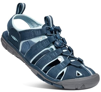 KEEN Women's Clearwater CNX Lightweight Sandals, Navy/Blue Glow, 3.5