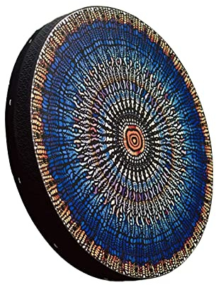 BestAlice Tambor chamánico, tambor de mano de 10 pulgadas con decoración Árbol de la vida, con varillas, sonido de instrumentos, sanador de sonido, tambor chamánico, regalo para los amantes de la