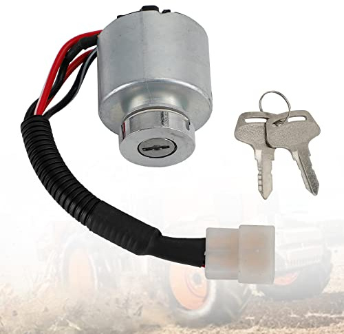 Topteng Serrure d'allumage compatible avec Kubota B1550D B1750D avec 2 clés 37410-59110 3741059110