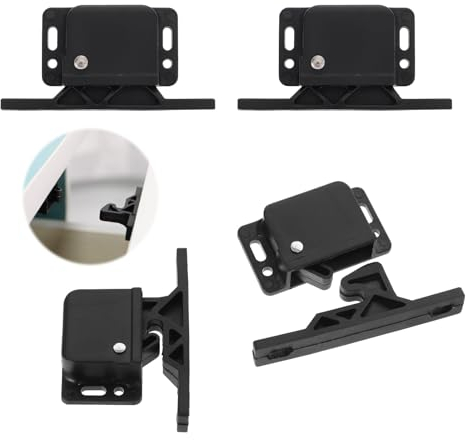 Paquete de 4 Cerradura para puerta de gabinete, Pestillo puerta gabinete, Cerraduras para puertas de gabinete, Cerraduras para cajones de autocaravanas, adecuado para armarios, puertas de caravanas