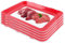 Einmachtablett Vakuum Frischhaltetablett mit Elastischer Folie Aufschnittbox Fresh Plate Kühlschrank Organizer Aufschnitt Wurst Aufbewahrung Aufschnittboxen Wiederverwendbares für Küche 5 Stück
