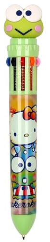 Hello Kitty Keroppi Mehrfarbiger Stift 10in1, automatisch, Farbe, Schule 0,5 mm (C)