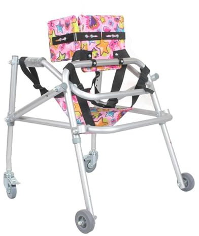 MJMLUCK Cadre de Marche pour Enfants, déambulateur à roulettes pour Enfants, réglable et Pliable, Aide à la Marche Debout pour Enfants atteints de paralysie cérébrale, Cadre de m